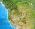 Pacific Centered Enhanced World Satellite Imagery Wall Map Close-up View