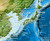Pacific Centered Enhanced World Satellite Imagery Wall Map Close-up View