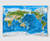 Pacific Centered Enhanced World Satellite Imagery Wall Map Archival Paper Print