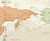 America's Centered Detailed Antique Oceans World Political Map Mural - Removable Wallpaper, image 5, World Maps Online