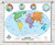 World Spanish Language Early Learner Pull-Down Classroom Map on Spring Roller, World Maps Online