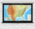 United States Physical Map - Custom Spring Roller Multi-map Combo Set