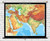 Southwestern Asia Physical Map - Custom Spring Roller Multi-map Combo Set