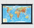 Advanced World Compact Physical Map on Wood Rails from Klett-Perthes