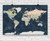 Personalized World Dark Navy Oceans Wall Map