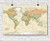 Personalized World Antique Oceans Wall Map
