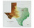 Texas Natural Color 3D Raised Relief Map