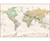 Beige Ocean Antique Style World Map Mural - Removable Wallpaper Map