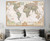 Push Pin World Map Canvas Gallery Wrap on Wall