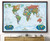 World Push Pin Travel Map - National Geographic Decorator Framed