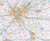 Detail of Custom USA Road and Highway Laminated Wall Maps