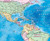 World Political Wall Map by Compart Maps Close-up View