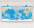 World Political Wall Map Americas Centered by Compart Maps