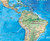 World Physical Wall Map Pacific Centered by Compart Maps Close-up View