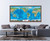 World Physical Wall Map Americas Centered w/ World Wonders by Compart Maps, image 1, World Maps Online