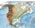 Equal Earth Physical World Wall Map  Close-up View