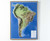 South America 3D Raised Relief Map in Frame
