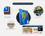 South America 3D Raised Relief Map - Frame and hardware detail