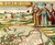 Historical World Map Antique Print - 1700's Close-up View
