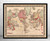 Vintage Mercator World Map Print - 1860 Framed