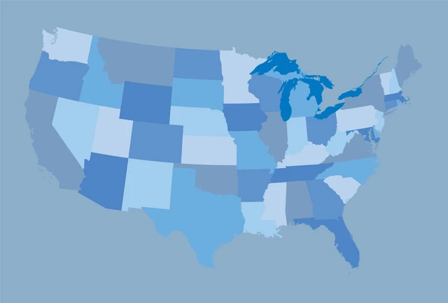 United States Map Wall Murals | World Maps Online