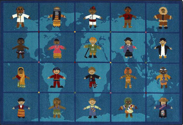 World Map Classroom Rug | World Maps Online