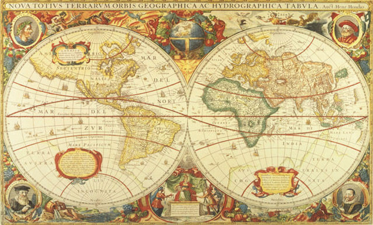 Old World Map Wall Mural by Henricus Hondius - 1630, image 1, World Maps Online