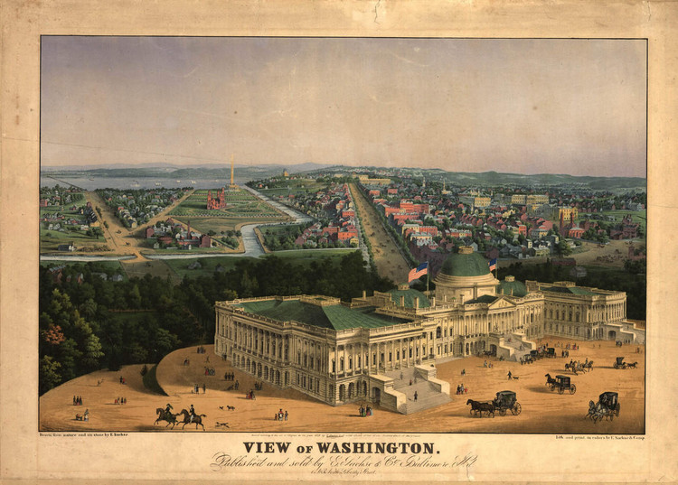 Historic Map - Washington, DC - 1852, image 1, World Maps Online