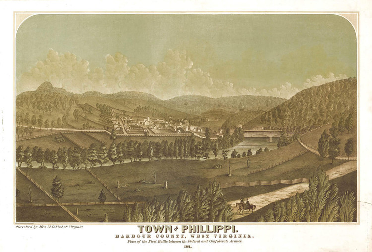 Historic Map - Philippi, WV - 1861, image 1, World Maps Online