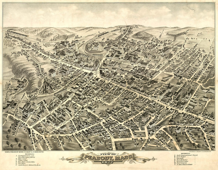 Historic Map - Peabody, MA - 1877, image 1, World Maps Online