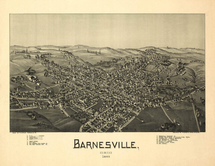 Historic Map - Barnesville, OH - 1899, image 1, World Maps Online