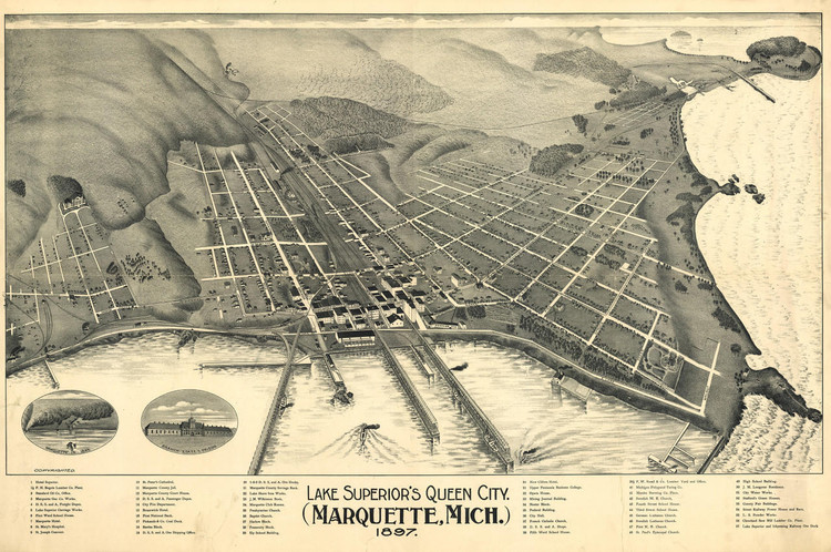 Historic Map - Marquette, MI - 1897, image 1, World Maps Online