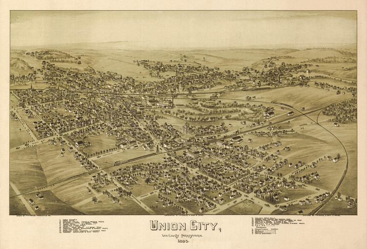 Historic Map - Union City, PA - 1895, image 1, World Maps Online