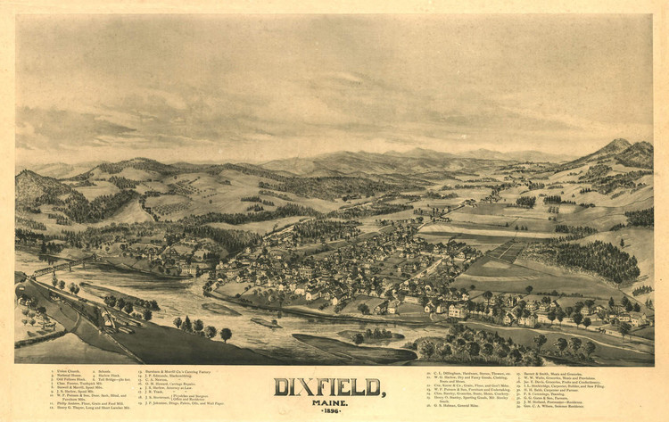 Historic Map - Dixfield, ME - 1896, image 1, World Maps Online