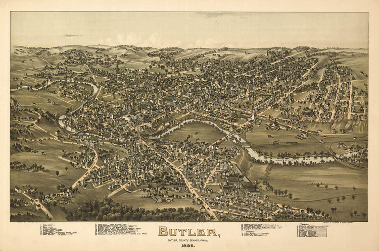 Historic Map - Butler, PA - 1896, image 1, World Maps Online