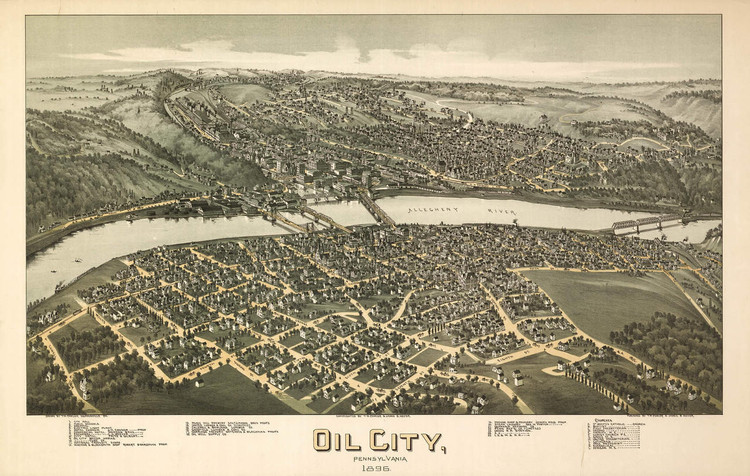 Historic Map - Oil City, PA - 1896, image 1, World Maps Online