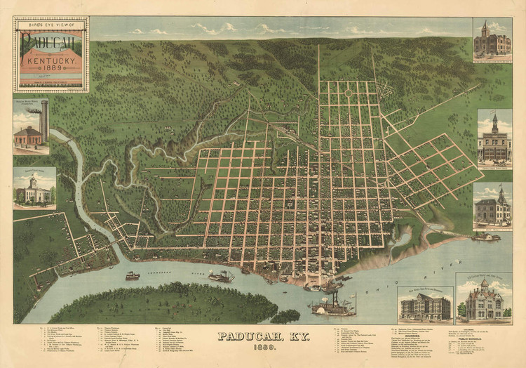 Historic Map - Paducah, KY - 1889, image 1, World Maps Online