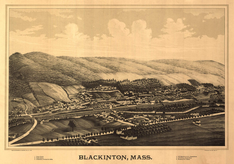 Historic Map - Blackinton, MA - 1889, image 1, World Maps Online