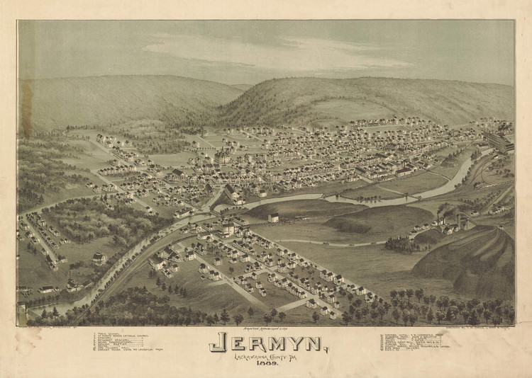 Historic Map - Jermyn, PA - 1889, image 1, World Maps Online