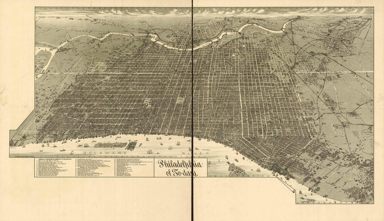 Historic Map - Philadelphia, PA - 1887, image 1, World Maps Online