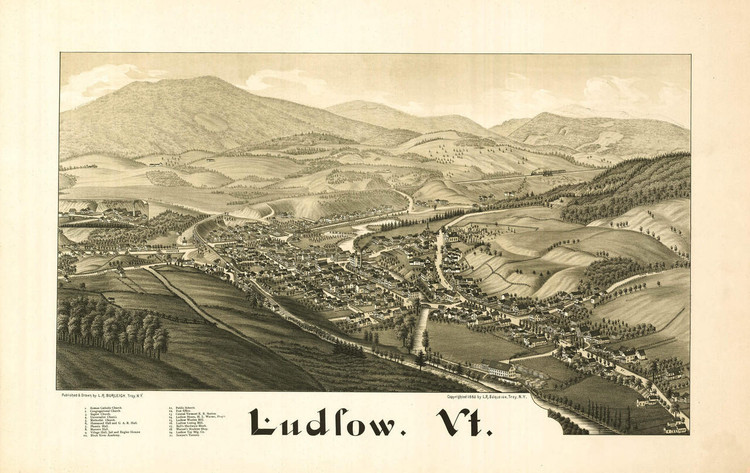 Historic Map - Ludlow, Vermont - 1885, image 1, World Maps Online
