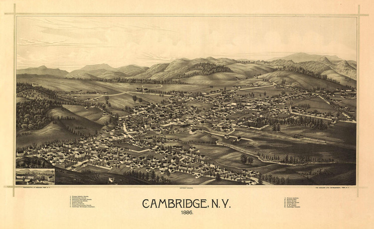 Historic Map - Cambridge, NY - 1886, image 1, World Maps Online