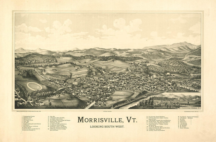 Historic Map - Morrisville, Vermont - 1889, image 1, World Maps Online