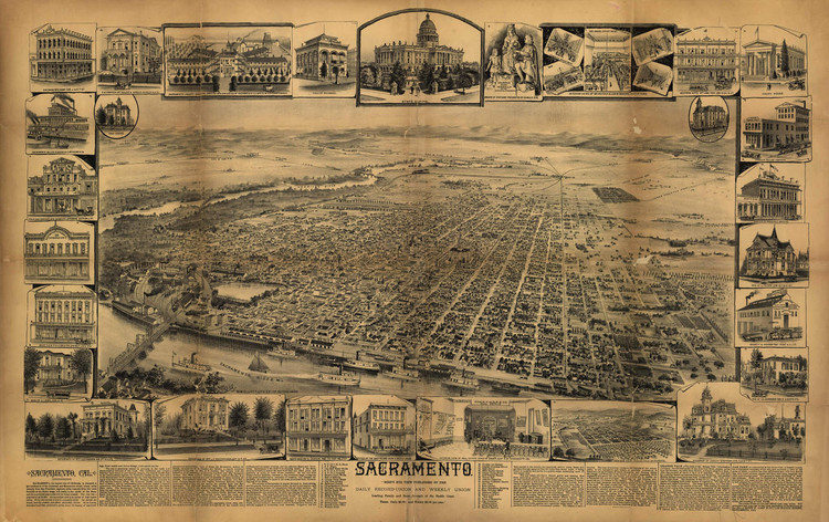 Historic Map - Sacramento, CA - 1890, image 1, World Maps Online