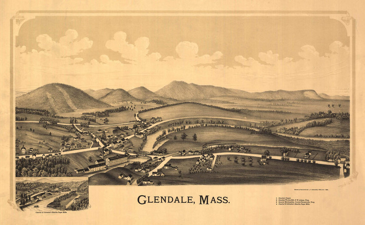 Historic Map - Glendale, MA - 1890, image 1, World Maps Online