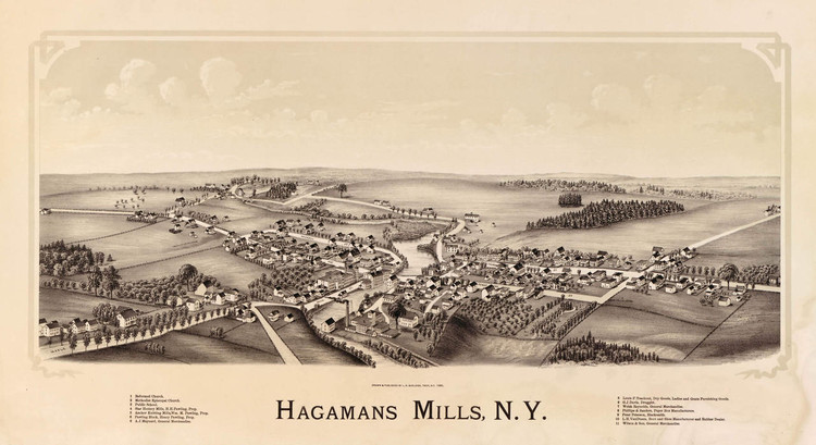 Historic Map - Hagaman, NY - 1890, image 1, World Maps Online