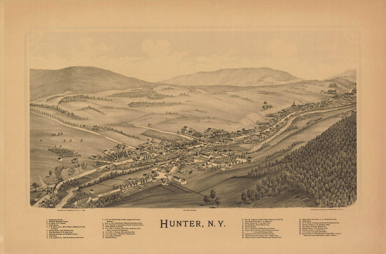 Historic Map - Hunter, NY - 1890, image 1, World Maps Online
