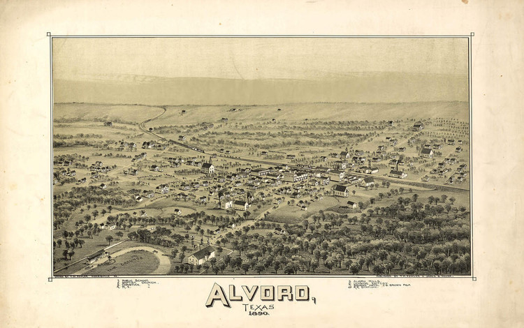 Historic Map - Alvord, TX - 1890, image 1, World Maps Online