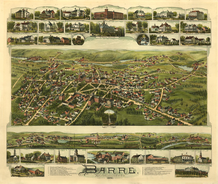 Historic Map Map Barre, Vermont 1891 World Maps Online