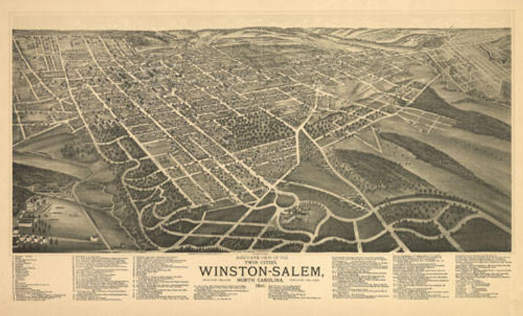 Historic Map - Winston-Salem, NC - 1891, image 1, World Maps Online